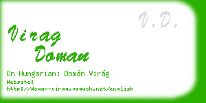 virag doman business card