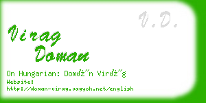 virag doman business card